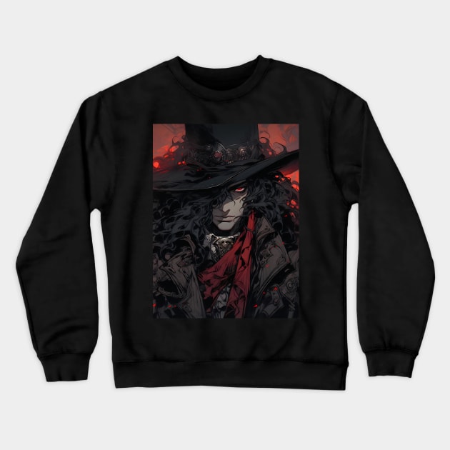 Hunters of the Dark: Explore the Supernatural World with Vampire Hunter D. Illustrations: Bloodlust Crewneck Sweatshirt by insaneLEDP